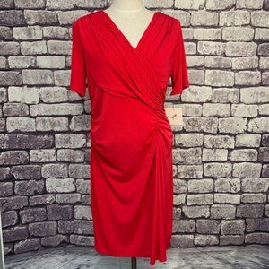 Ellen Tracy NWT Pink Short Sleeve Dress Size L